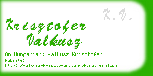 krisztofer valkusz business card
